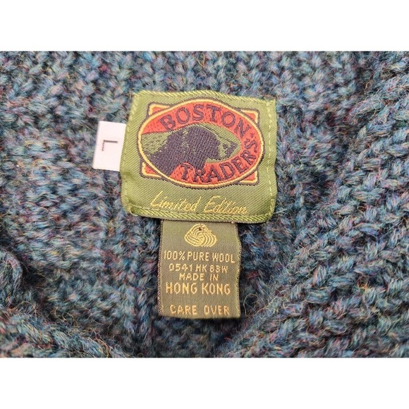 Vtg Sweater Boston Traders Wool Southwestern Pullover Fresh cosby 90s Mens Large - Picture 5 of 8